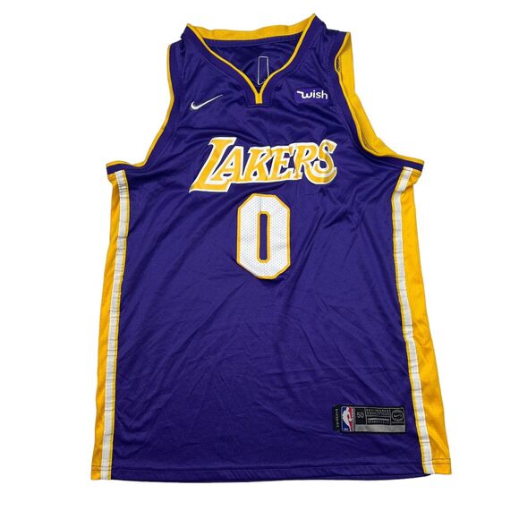 NBA LA Lakers Nike Engineered Swingman Away Jersey Kyle Kuzma 0 Purple 50, Large - Picture 1 of 5